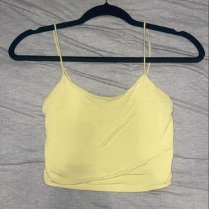 Yellow crop top